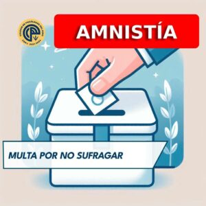 Multa por no sufragar - 5% UIT (AMNISTÍA 80%)