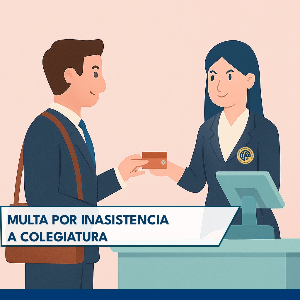 Multa por inasistencia a Ceremonia de Colegiatura