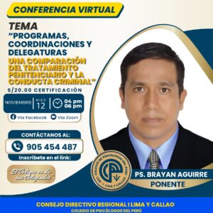 Conferencia Virtual Programas coordinaciones y delegaturas una comparación del tratamiento penitenciario y la conducta criminal