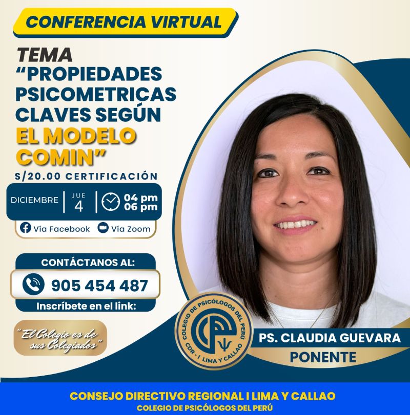 Propiedades psicométricas claves según el modelo COMIN