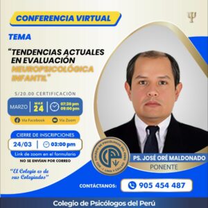 Conferencia Virtual Tendencias Actuales en Evaluación Neuropsicológica Infantil