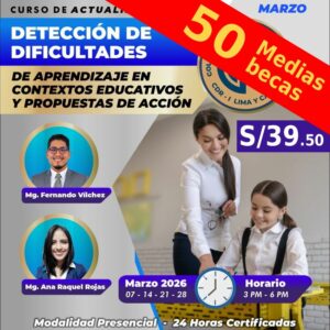 Curso del Mes Presencial Detección de dificultades de aprendizaje en contextos educativos y propuestas de acción