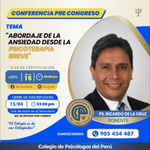 Conferencia Virtual: Abordaje de Ansiedad desde la Psicoterapia Breve