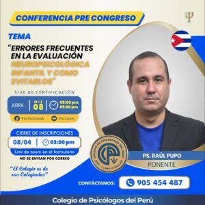 Conferencia Virtual: Errores Frecuentes en la Evaluación Neuropsicológica Infantil y Cómo Evitarlos