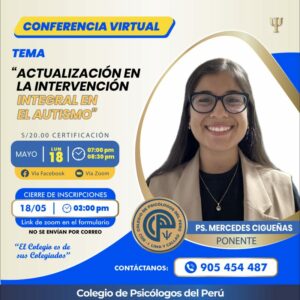 Conferencia Virtual Actualización en la Intervención Integral en el Autismo