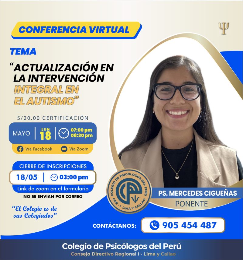 Conferencia Virtual Actualización en la Intervención Integral en el Autismo