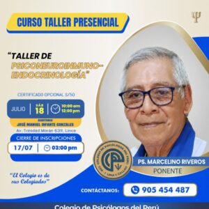 Curso Taller  Taller de Psiconeuroinmunoendocrinología