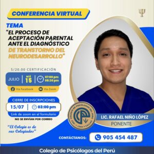 CONFERENCIA: EL PROCESO DE ACEPTACIÓN PARENTAL ANTE EL DIAGNÓSTICO DE TRASTORNO DEL NEURODESAROLLO