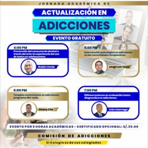 JORNADA: JORNADA ACADÉMICA DE ACTUALIZACIÓN EN ADICCIONES