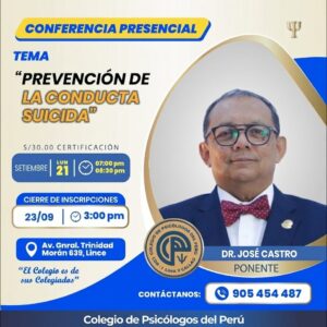 CONFERENCIA: PREVENCION DE LA CONDUCTA SUICIDA