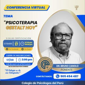 CONFERENCIA: PSICOTERAPIA GESTALT HOY