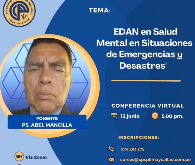 EDAN en salud mental en situaciones de emergencias y desastres