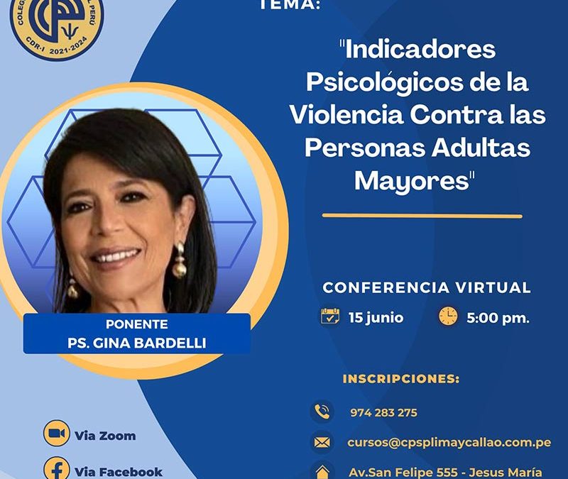 Conferencia: Indicadores Psicológicos de la violencia contra las personas adultas