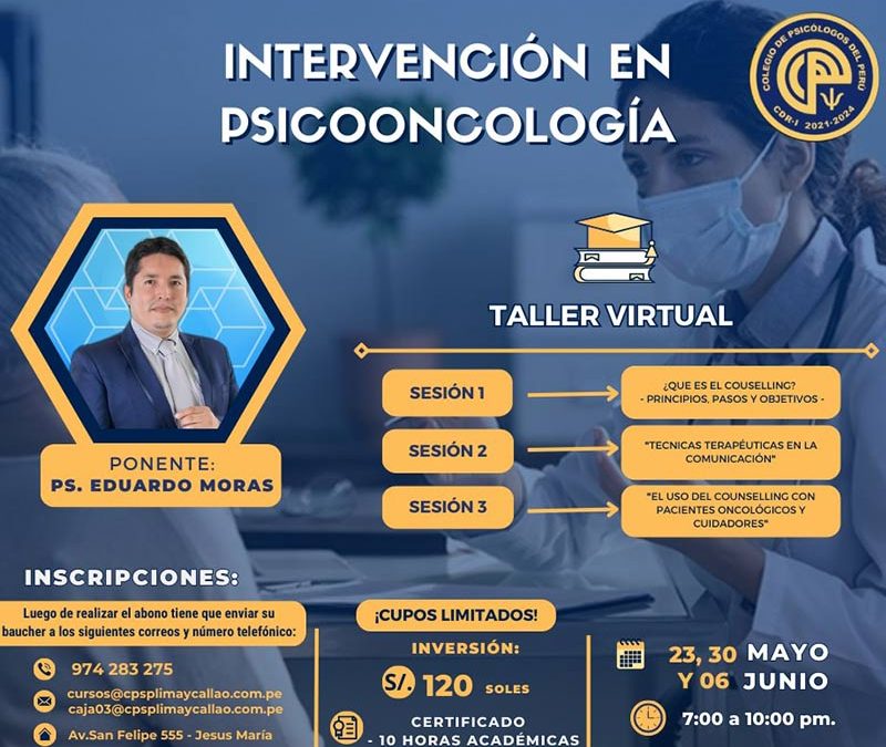 Taller Virtual: Intervención en Psicooncología