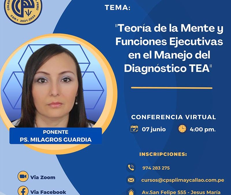 Conferencia: Teoría de la mente y funciones ejecutivas en el manejo del diagnóstico TEA