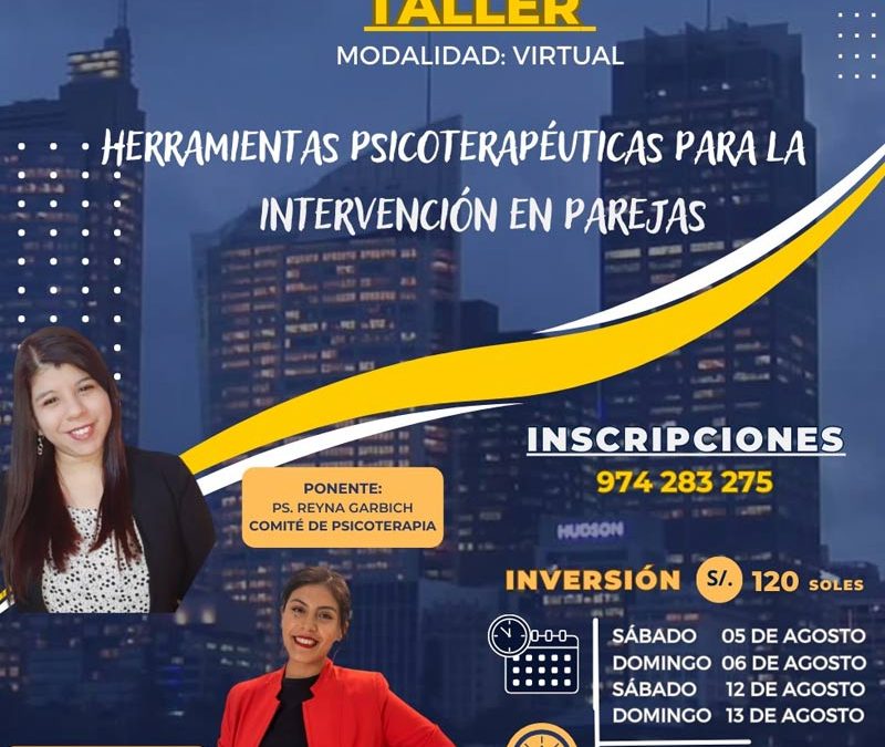 Taller: Herramientas psicoterapéuticas para la intervención en parejas