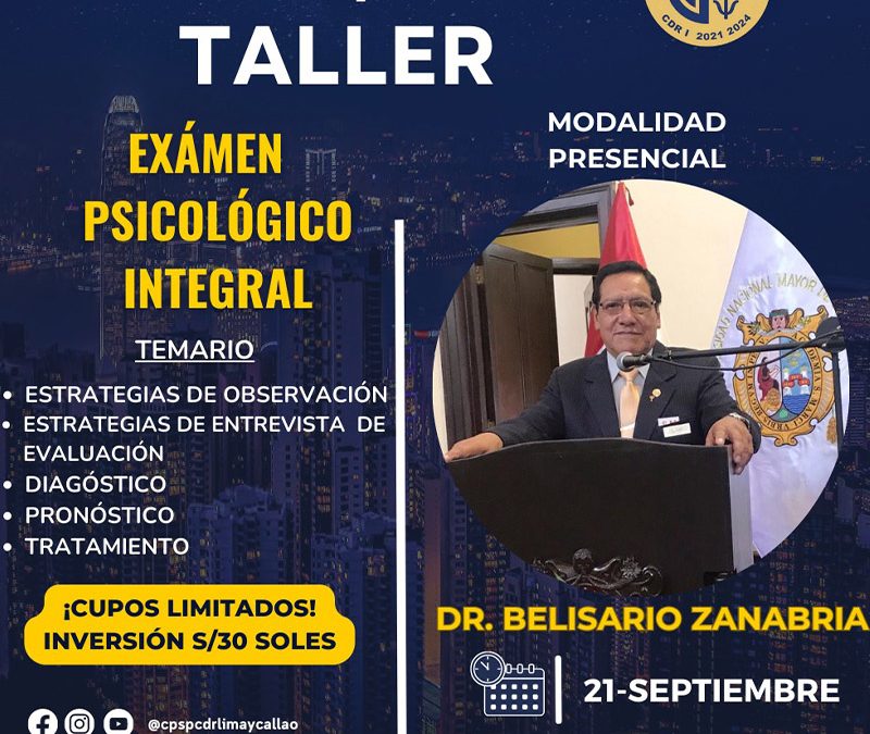 Taller: Examen Psicológico Integral