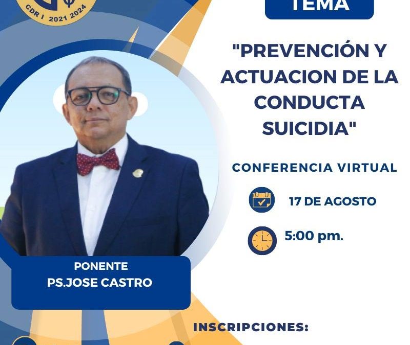 Conferencia: Prevención y actuación de la conducta suicida