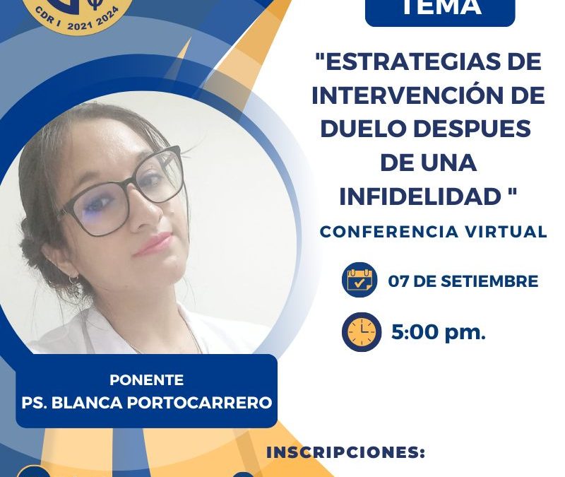 Conferencia: Estrategias de intervención de duelo después de una infidelidad