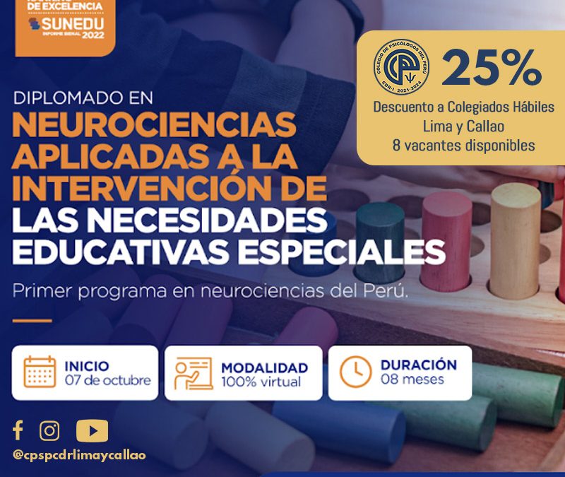 Diplomado en Neurociencias Aplicadas a la Intervención de  las Necesidades Educativas Especiales