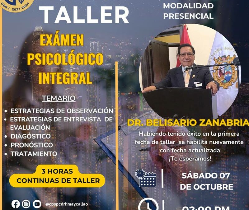 Taller: Examen Psicológico Integral