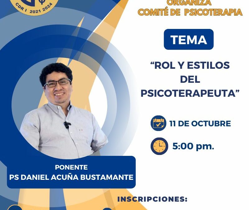 Rol y estilos del psicoterapeuta