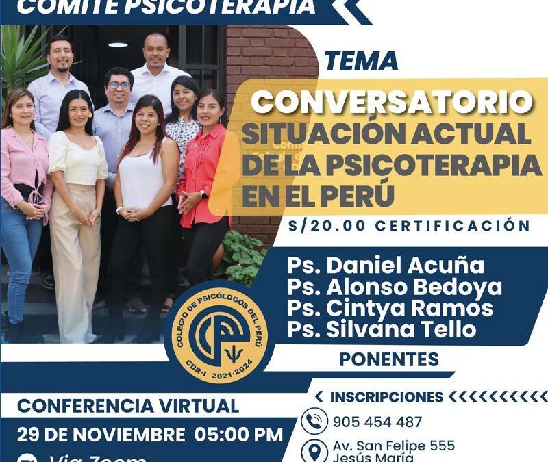 Situación actual de la psicoterapia en el Perú