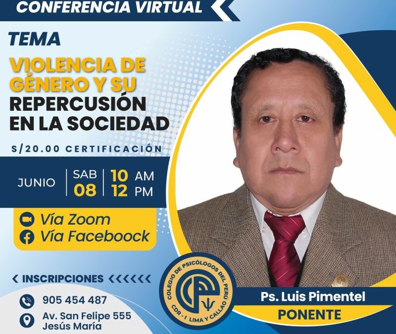 Conferencia: Violencia de género y su repercusión en la sociedad