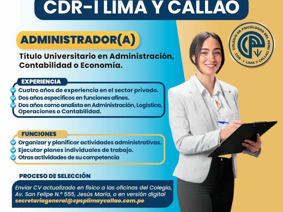 Convocatoria para Administrador