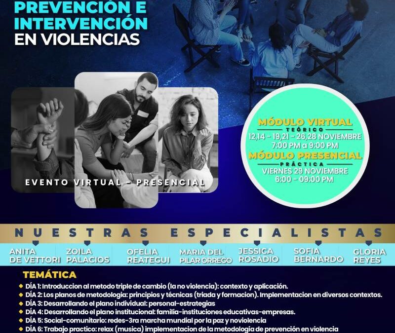 Formación para facilitadores en prevención e intervención en violencias