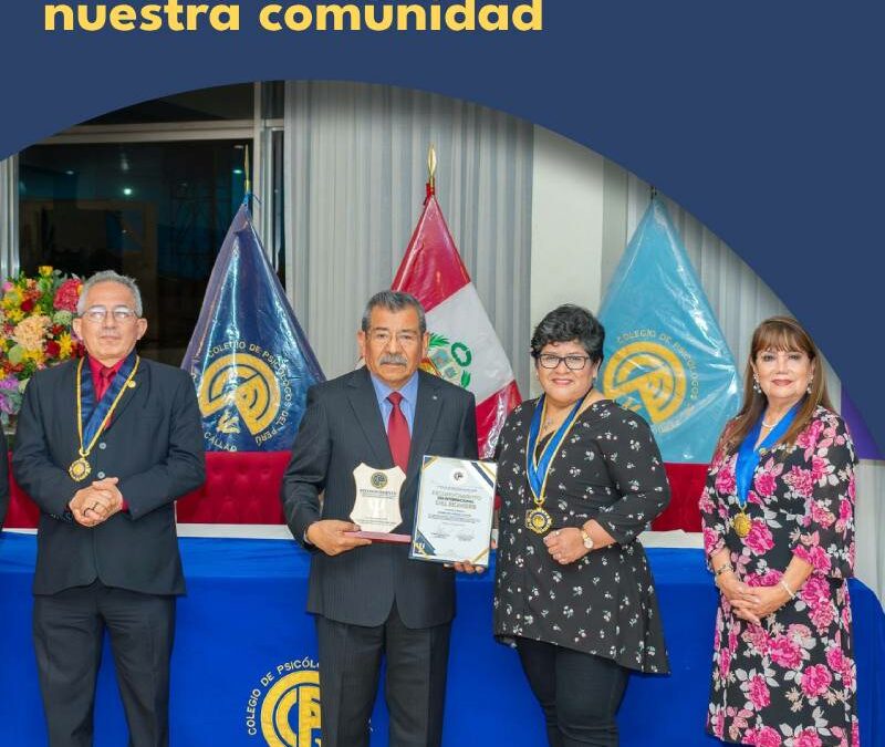 Ceremonia de reconocimiento a la labor de los psicólogos en favor a nuestra comunidad