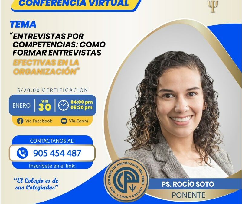 Conferencia Virtual – Entrevistas por competencias: Cómo formar entrevistadores efectivos en la organización