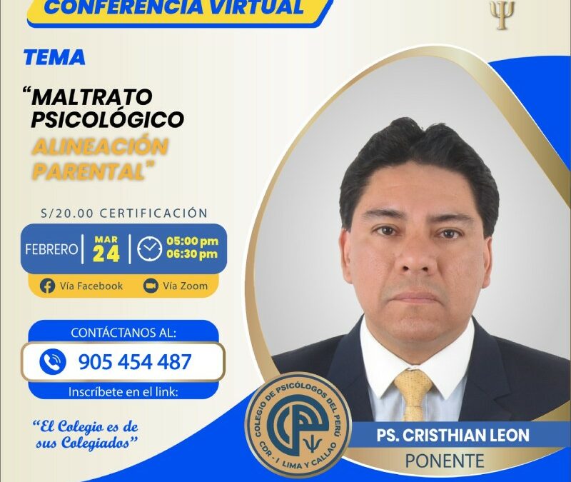 Conferencia VirtualMaltrato Psicológico: Alineación Parental